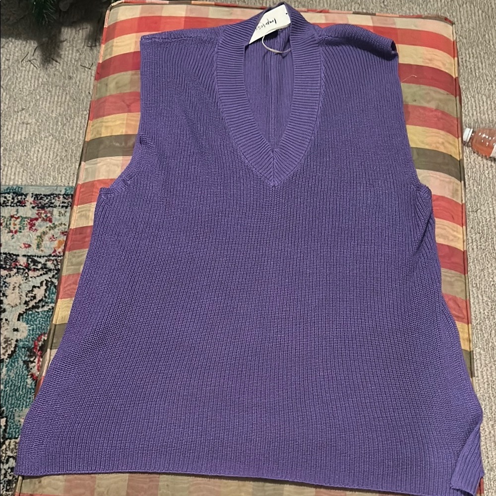 Purple Sleeveless Knit Top